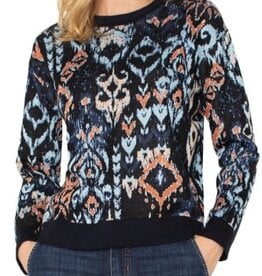 Liverpool Los Angeles long sleeve crew neck dropped shoulder jacquard swtr