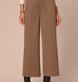 Democracy Brown Multi 27/22” “AB” Leisure Skyrise Wide Leg Pull On W/ Side Panel