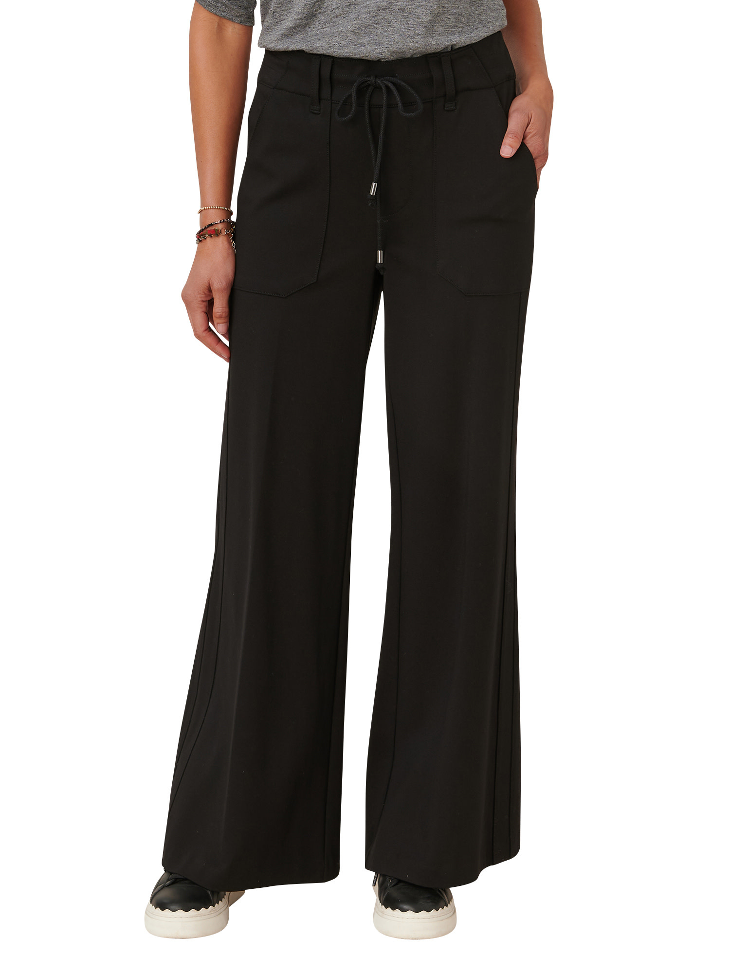 Democracy Black 30/25" "AB" Leisure High Rise Patch Pocket Utlity Wide Leg