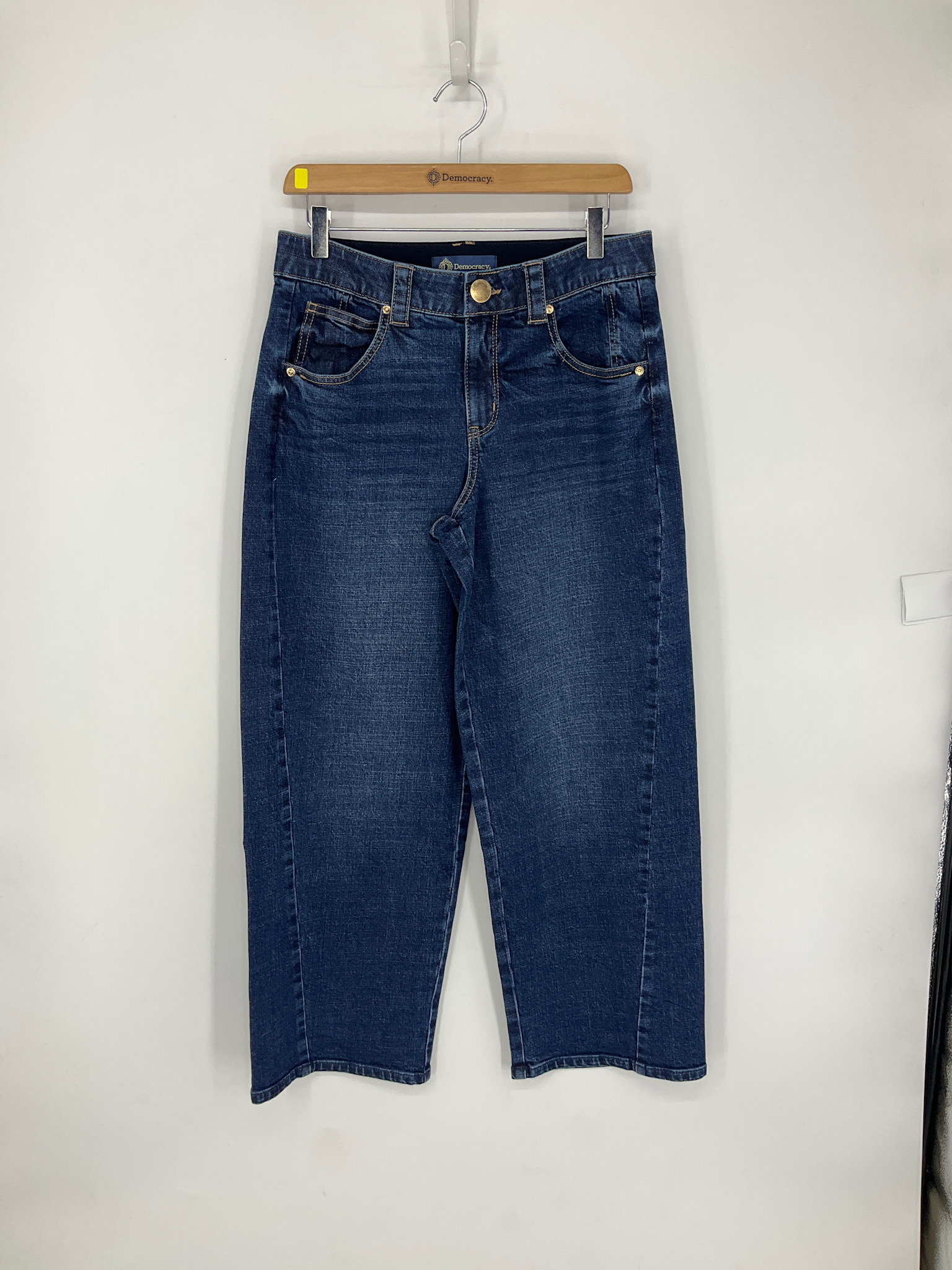 Democracy Blue 28/19” “AB” Solution High Rise Barely Barrel W/ Forward Side Panels