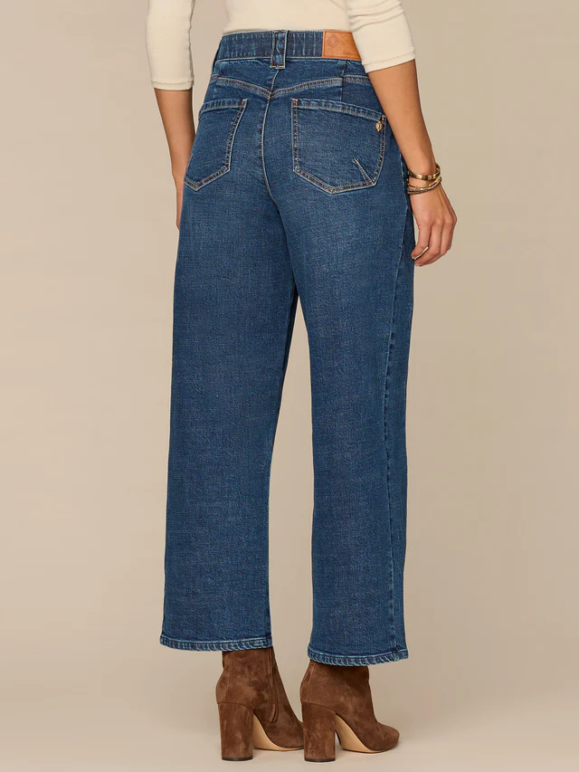 Democracy Blue 28/19” “AB” Solution High Rise Barely Barrel W/ Forward Side Panels