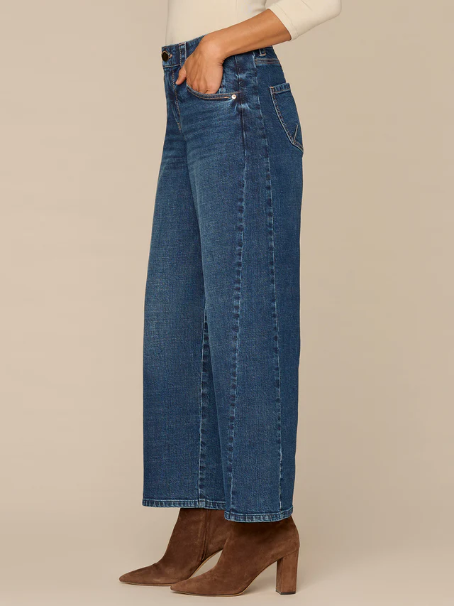 Democracy Blue 28/19” “AB” Solution High Rise Barely Barrel W/ Forward Side Panels