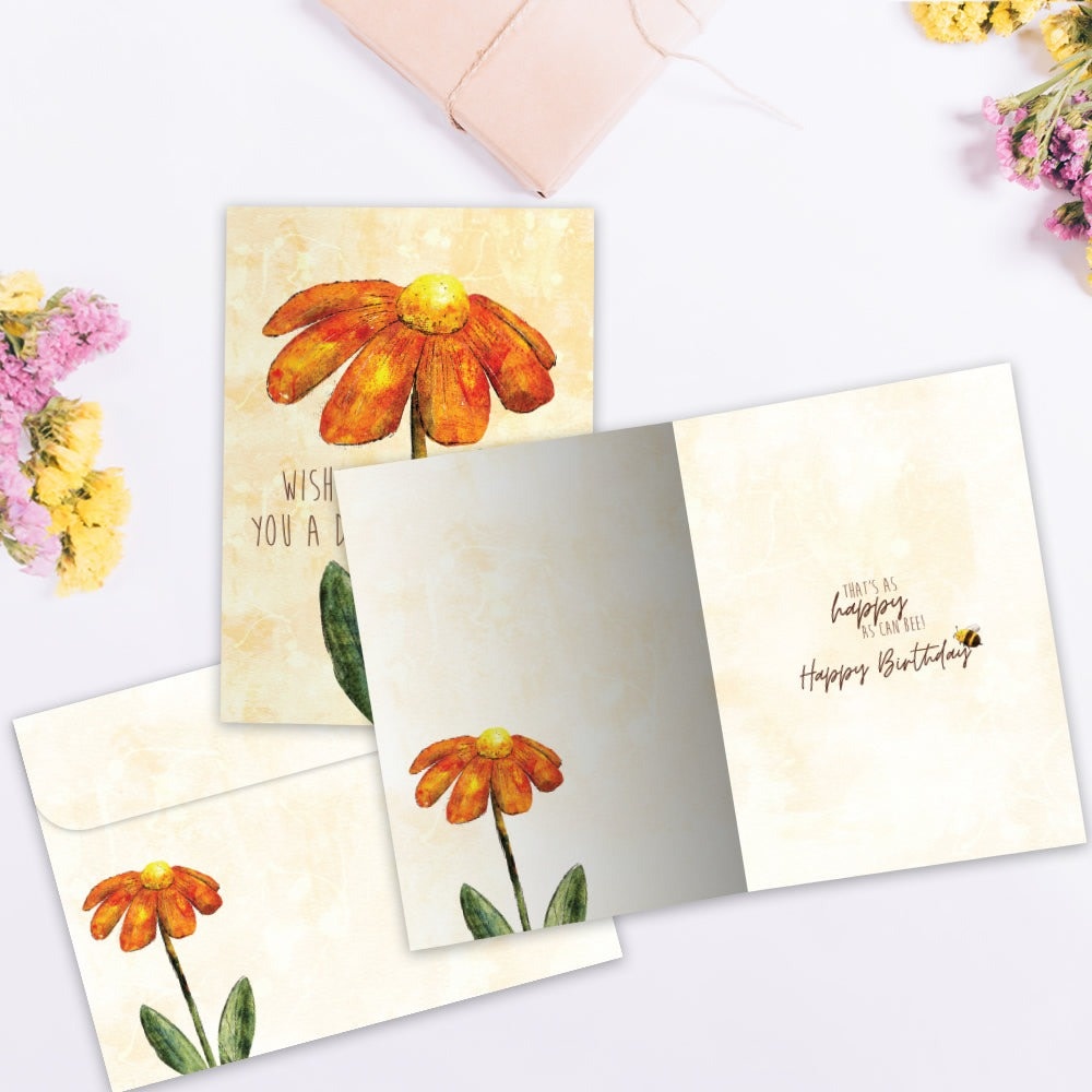 Bee Wishes Birthday Greeting Card