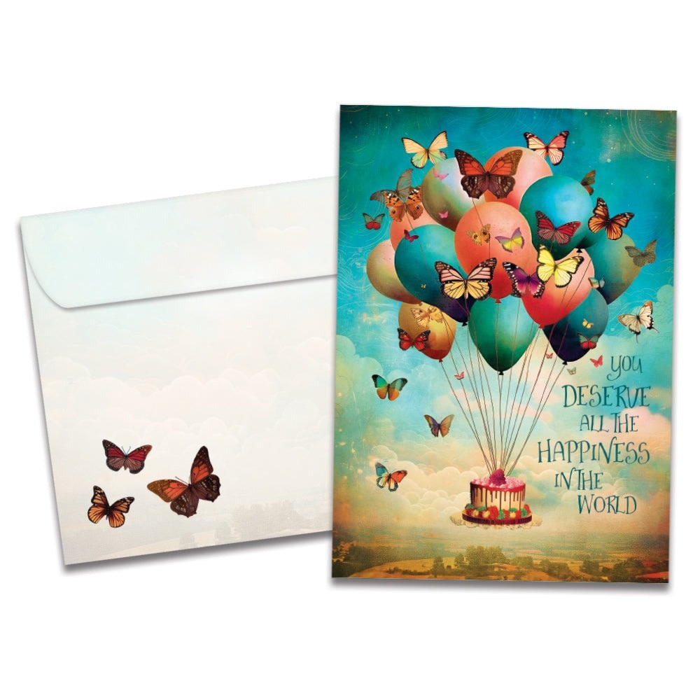 Happiness Balloons Birthday Greeting Card