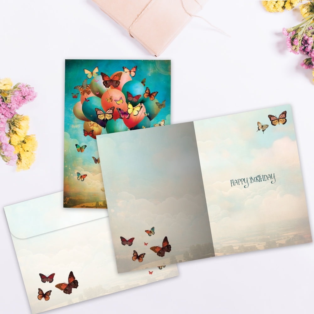Happiness Balloons Birthday Greeting Card