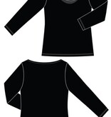 Liverpool Los Angeles 3/4 sleeve draped neck knit top