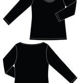 Liverpool Los Angeles 3/4 sleeve draped neck knit top