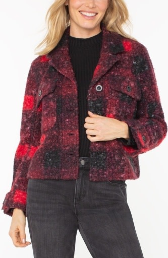 Liverpool Los Angeles button front boxy shacket