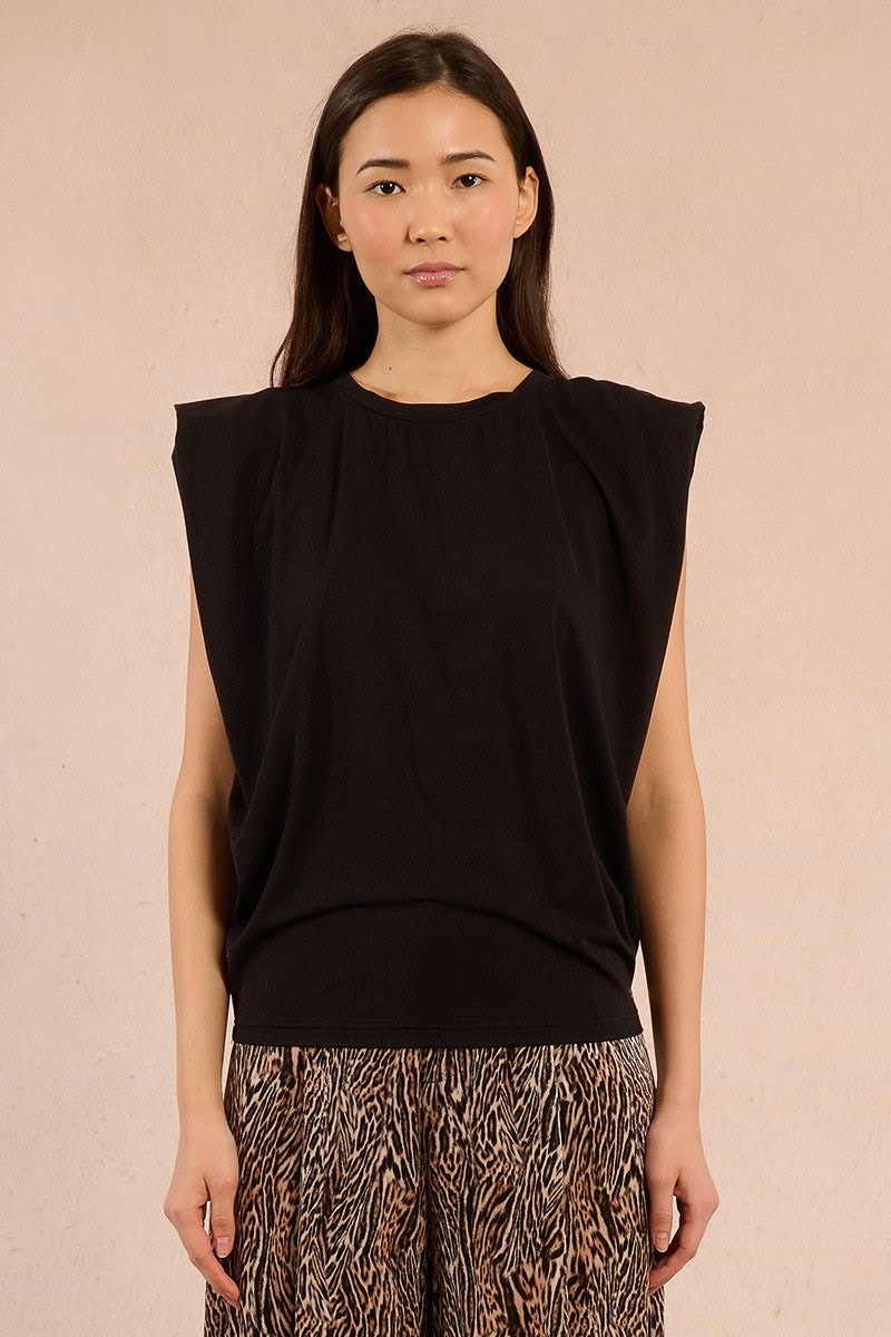 Molly Bracken Black Ladies Knitted Tee