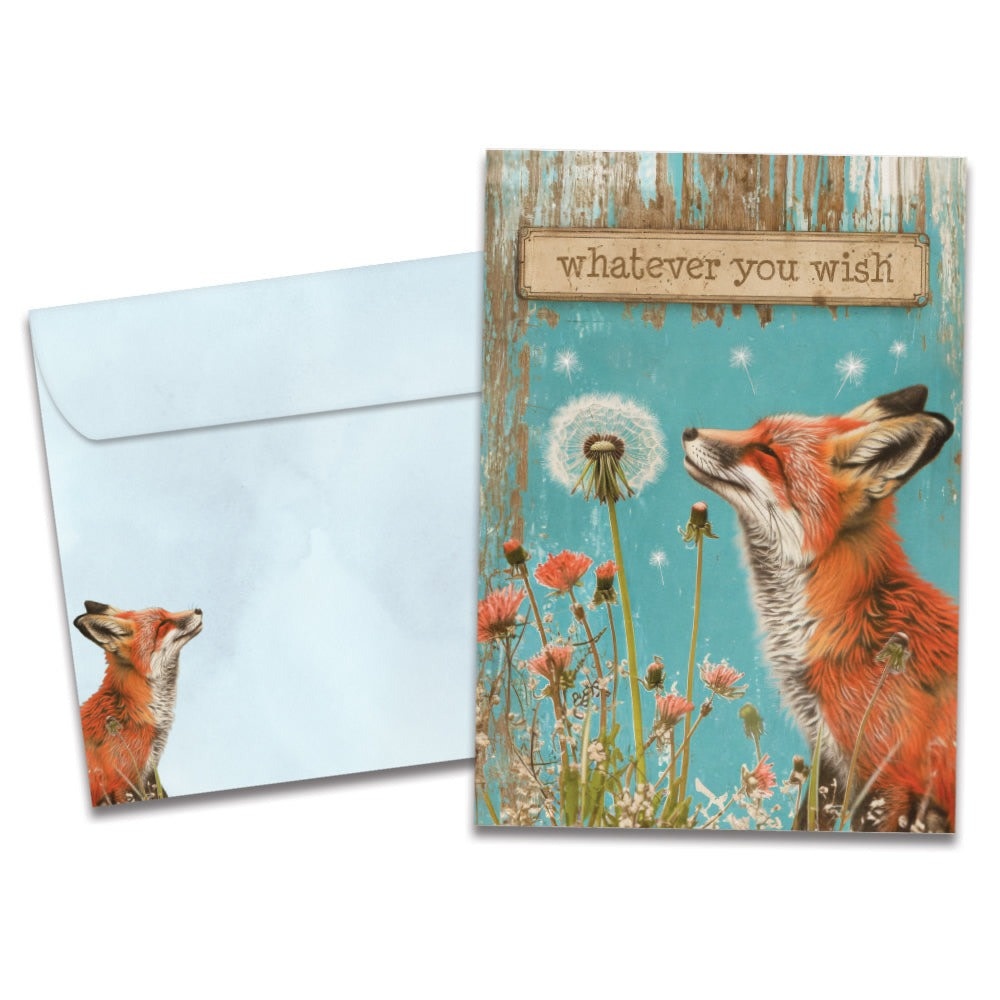 Fox Wishes Birthday Greeting Card