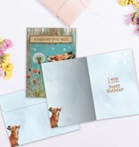 Fox Wishes Birthday Greeting Card