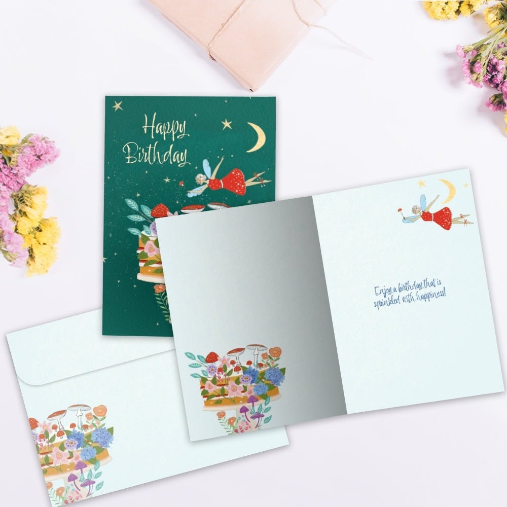 Fairy Dust Cake Birthday Greeting Card