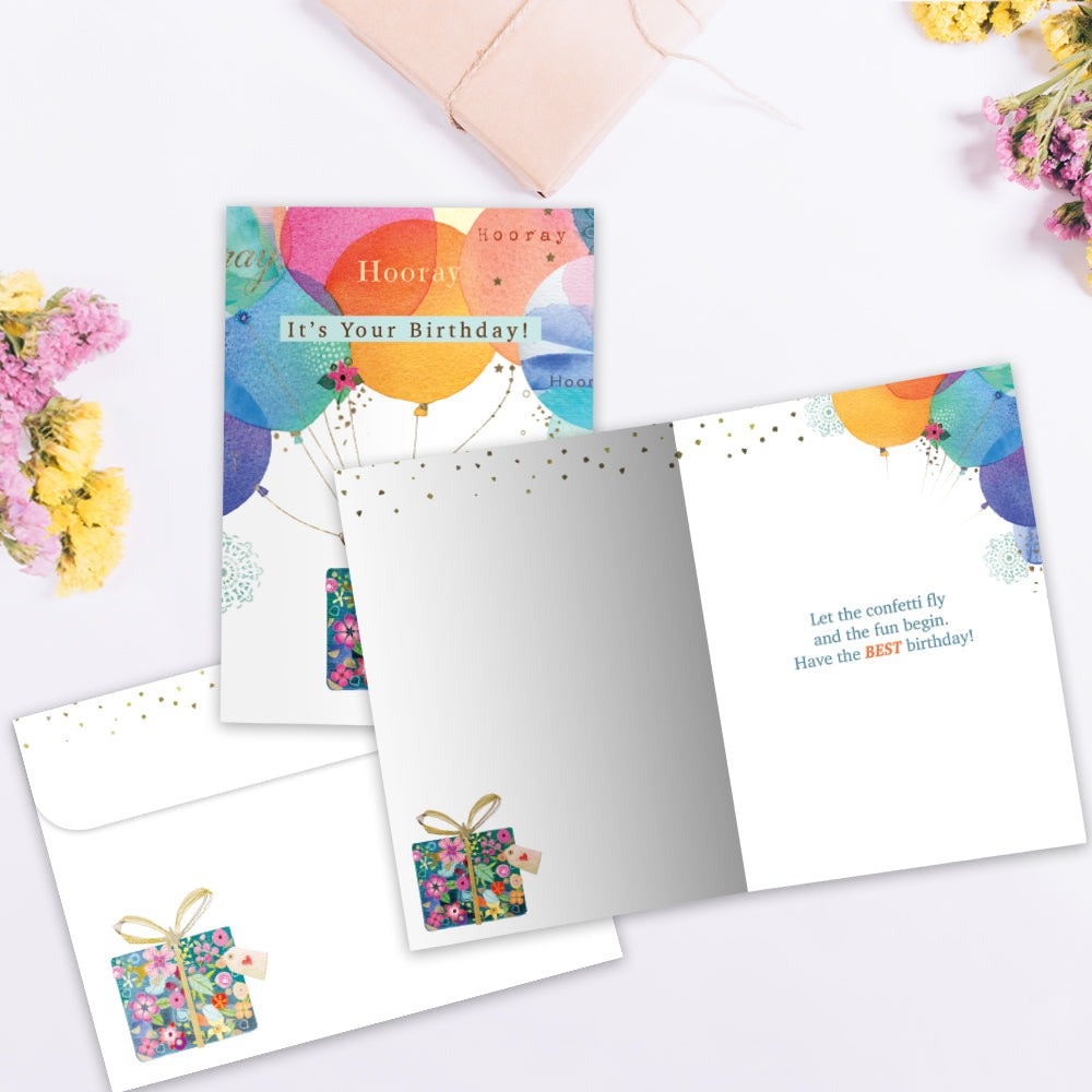 Confetti Fly Birthday Greeting Card