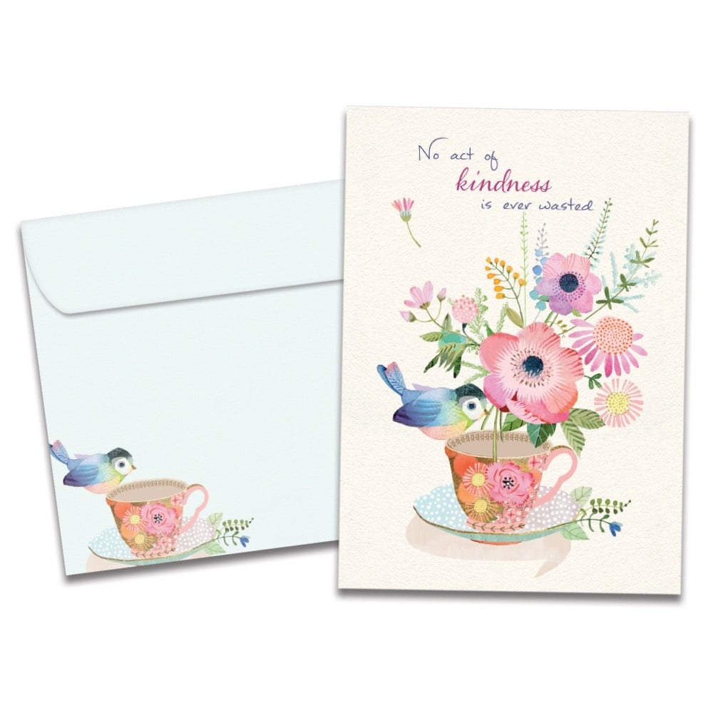 Teacup Kindness Thank You Greeting Card