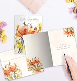 Heartfelt Flowers Sympathy Greeting Card
