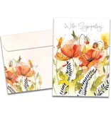 Heartfelt Flowers Sympathy Greeting Card