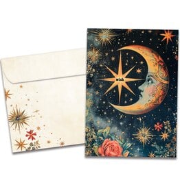 Crescent Moon Wish Birthday Greeting Card