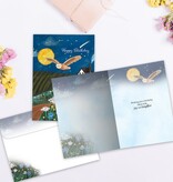 Soaring Owl Birthday Greeting Card