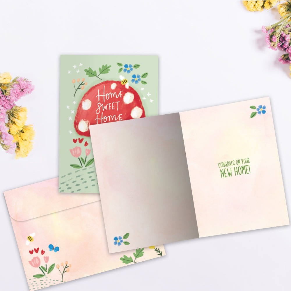 Mushroom House New Home Greeting Card