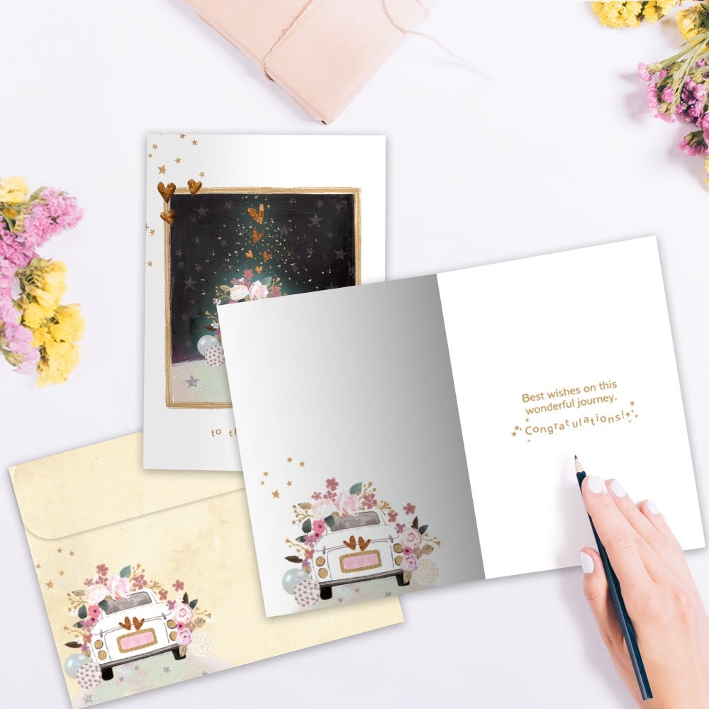 Wonderful Journey Wedding Greeting Card