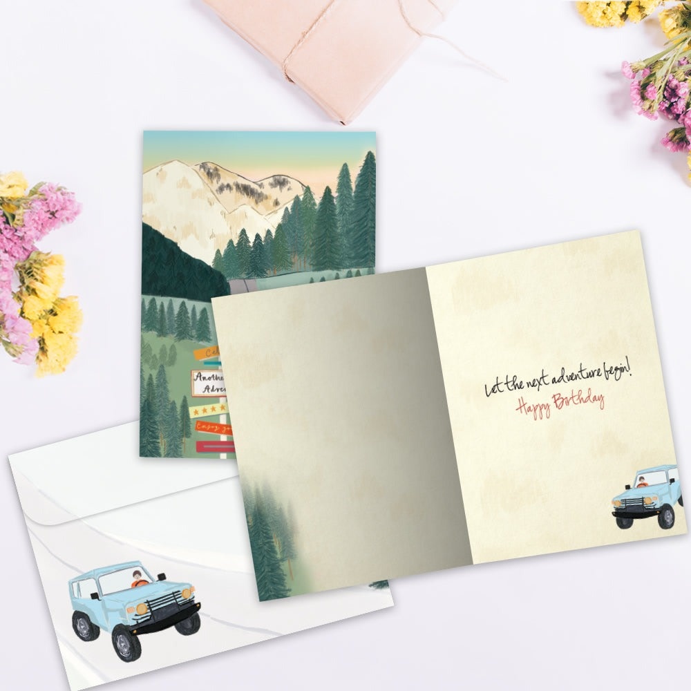 Year of Adventures Birthday Greeting Card