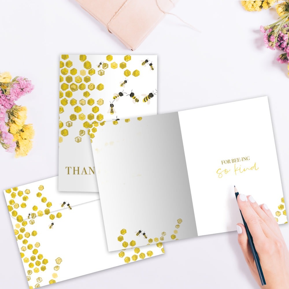 Bee Kind Thank You Greeting Card
