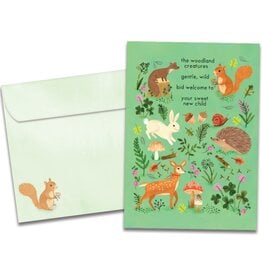 Woodland Welcome New Baby Greeting Card