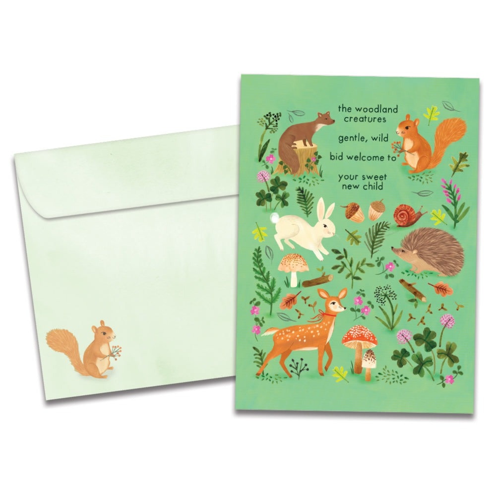 Woodland Welcome New Baby Greeting Card