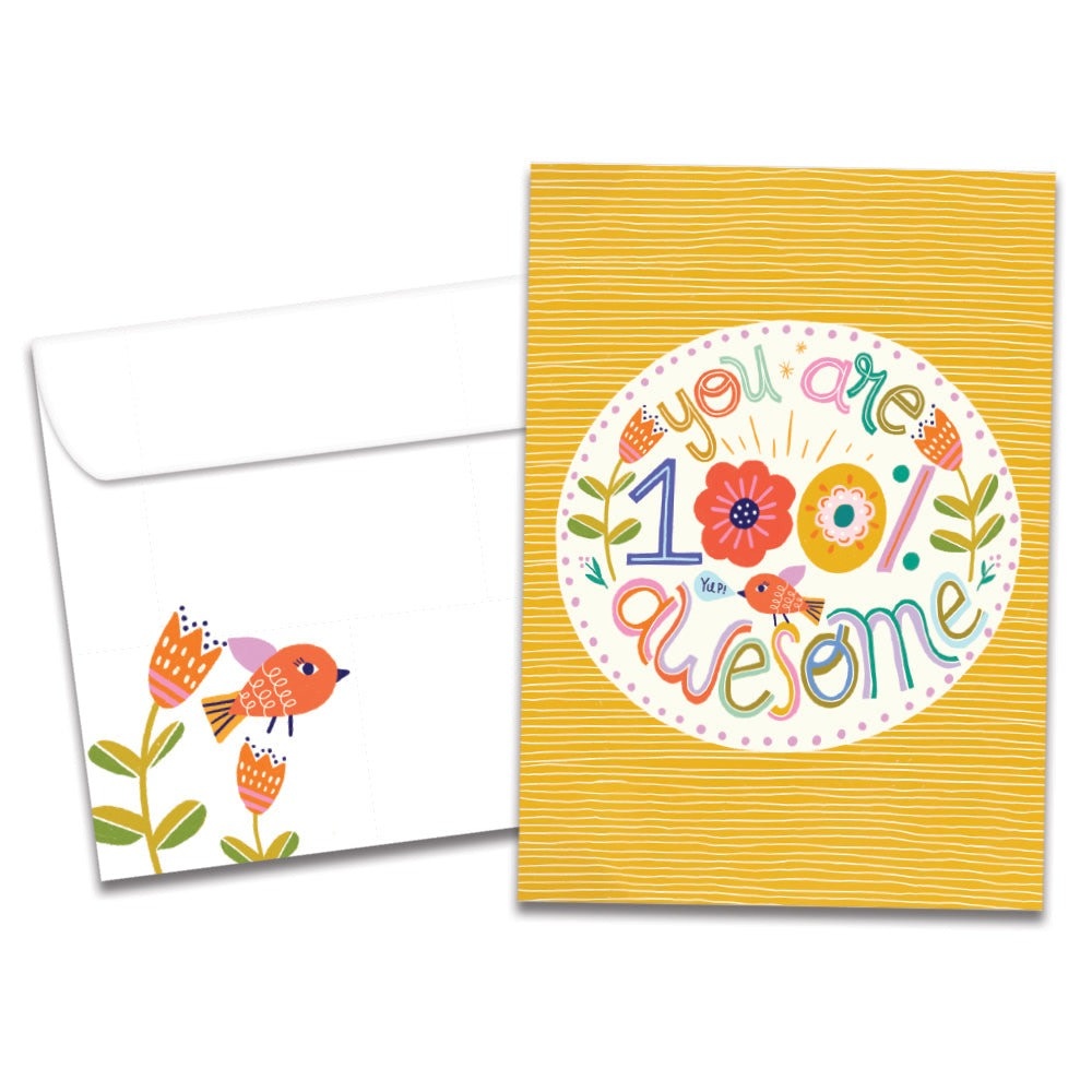 100 Percent Awesome Friendship Greeting Card