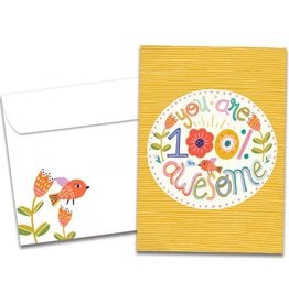 100 Percent Awesome Friendship Greeting Card
