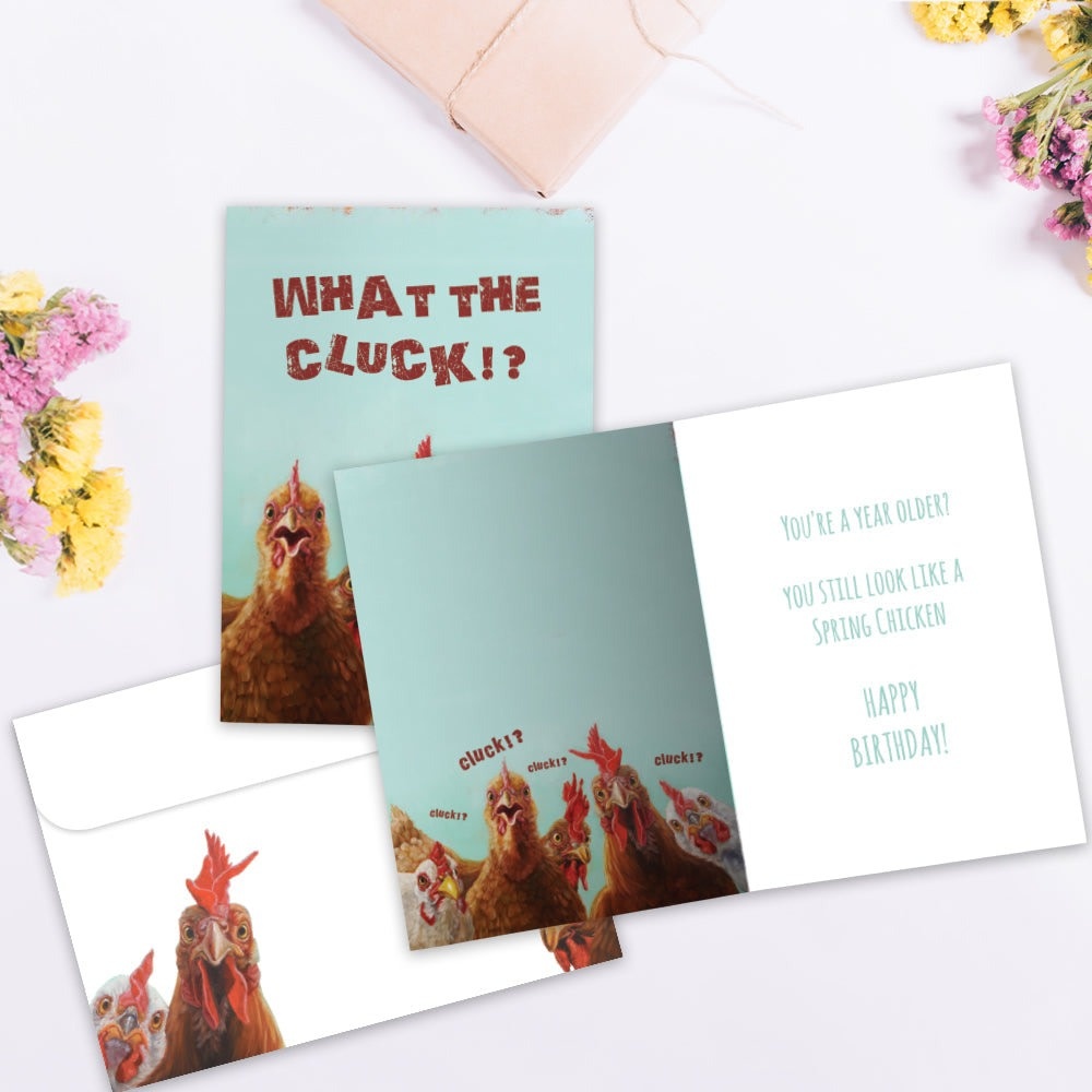 What the Cluck Birthday Greeting Card