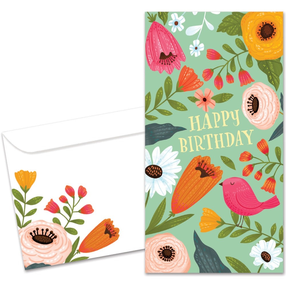 Bird Hope Money Holder Birthday Greeting Card
