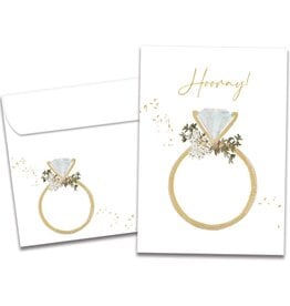 Hooray Ring Engagement Greeting Card