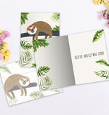 Sloth Slow Lane Get Well Greeting Card