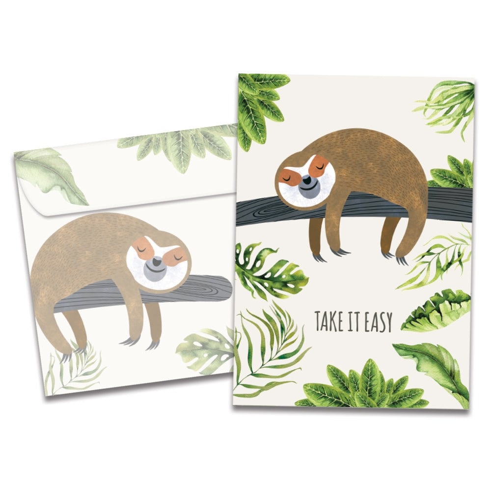 Sloth Slow Lane Get Well Greeting Card