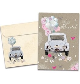 Just Married Wedding Greeting Card