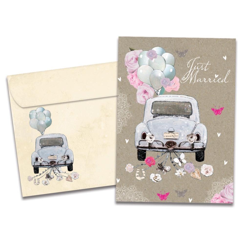 Just Married Wedding Greeting Card