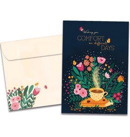 Comfort Wish Support & Encouragement Greeting Card (blank inside)
