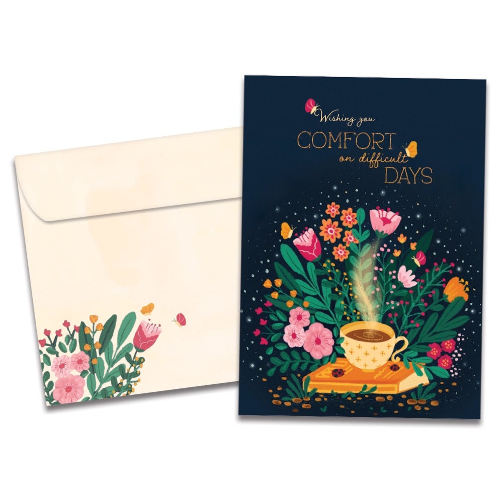 Comfort Wish Support & Encouragement Greeting Card (blank inside)