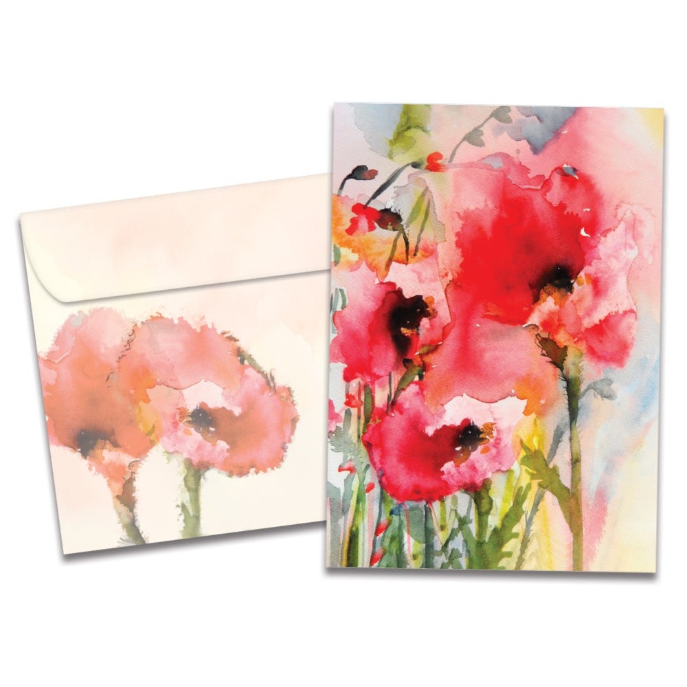 Floral Watercolor Sympathy Greeting Card