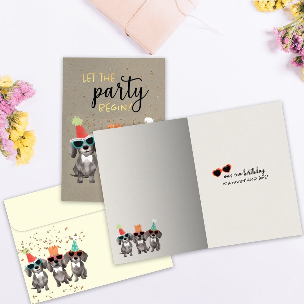 Party Dogs Birthday Greeting Card
