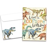 Roarsome Dinosaurs Birthday Greeting Card