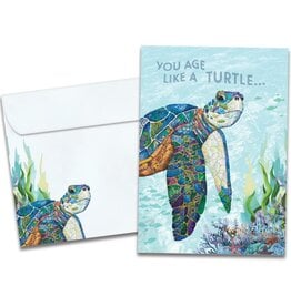 Graceful Turtle Birthday Greeting Card