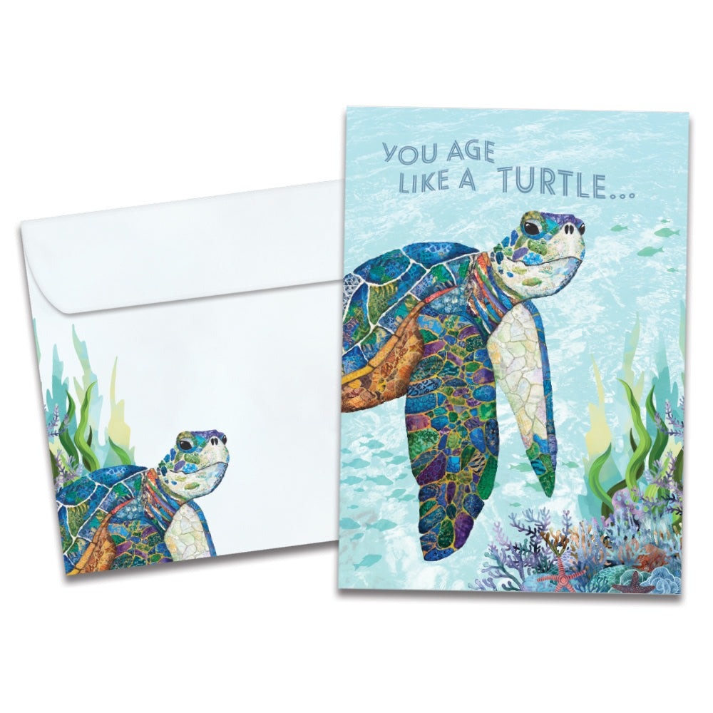 Graceful Turtle Birthday Greeting Card