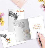 Checking In Giraffe Support Greeting Card