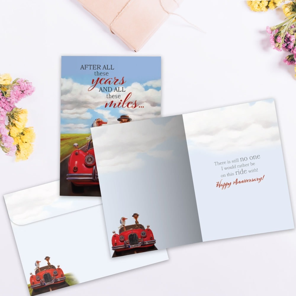 All These Miles Anniversary Greeting Card