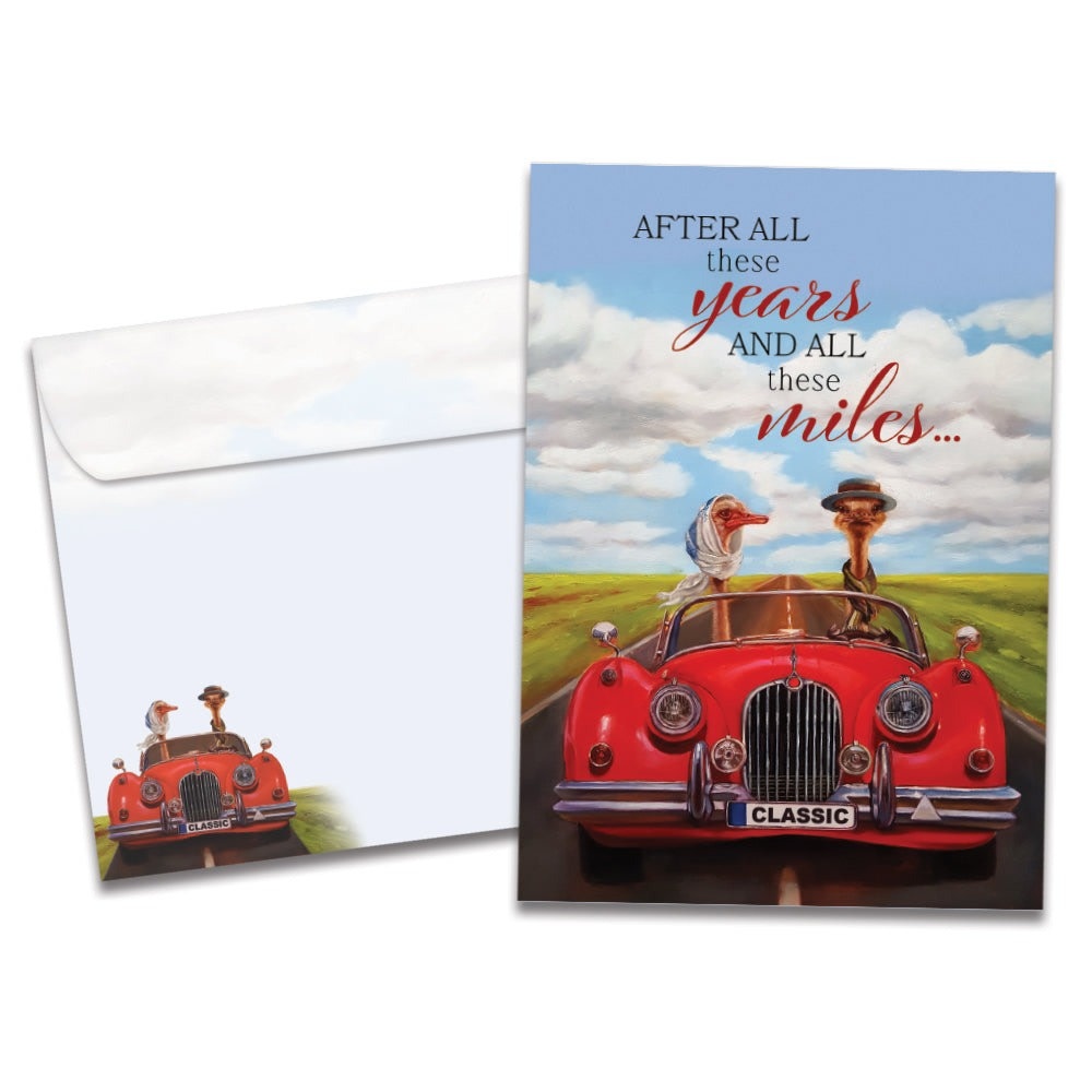 All These Miles Anniversary Greeting Card