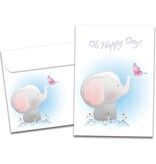 Happy Day Elephant New Baby Greeting Card