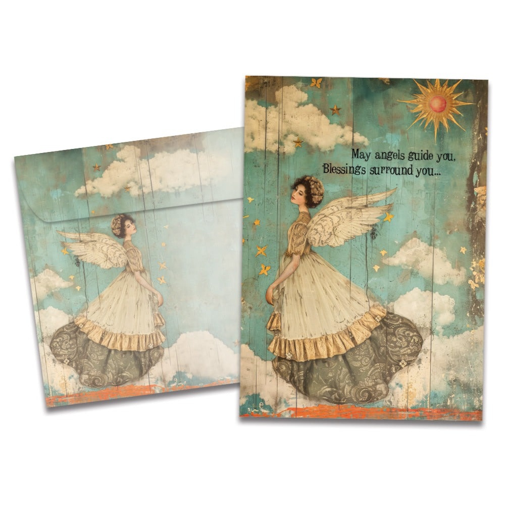 Angels and Blessings Support & Encouragement Greeting Card