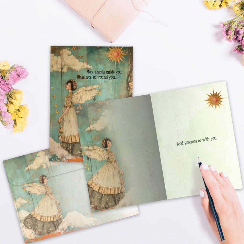Angels and Blessings Support & Encouragement Greeting Card
